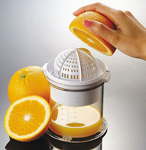 My-Gastro Manuelle Zitruspresse Orangenpresse Liter Orangen Presse Zitronen Saft Entsafter mit Behälter