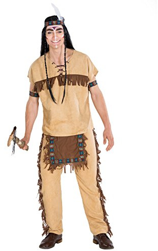 dressforfun Costume da Uomo - Indiano Black Hawk | incl. Fascia Elastica per Capelli e Bracciali Elastici (M | No. 300605)