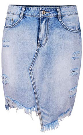 Fraternel Gonna di Jeans Donna Stretch Used azurro Taglia: M