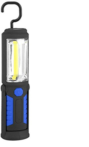 Zerodis Lampe de Travail LED Rechargeable avec Magnétique Lampe de Torches 2200mAh COB Lampe d'inspection de LED 650Lm 3W pour Auto Garage Atelier Camping Bricolage (Bleu)