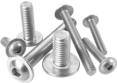 50 Stück Linsenkopfschrauben mit Flansch ISO 7380-2 M2,5 M3 M4 M5 M6 M8 Edelstahl A2 V2A – Flanschschrauben m. Innensechskant ISK Flachkopfschrauben // EHK-Verbindungstechnik