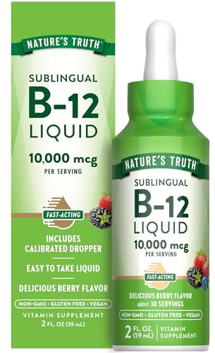 Nature's Truth B12 Sublingual Liquid Drops | 10,000 mcg | 2 oz