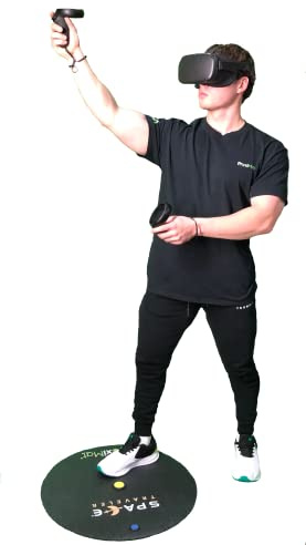 ProxiMat ® Space Traveler Theo 23 tum litet rum rund VR-matta ger stående och rumsvåg. Bra presenttillbehör för Oculus Rift Platform, Quest, HTC Vive, ventilindex