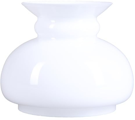 Petroleumglas Lampenglas Ø 100mm Ersatzglas Vestaschirm Glasschirm Opalglas Leuchtenglas für Petroleumlampe Weiß