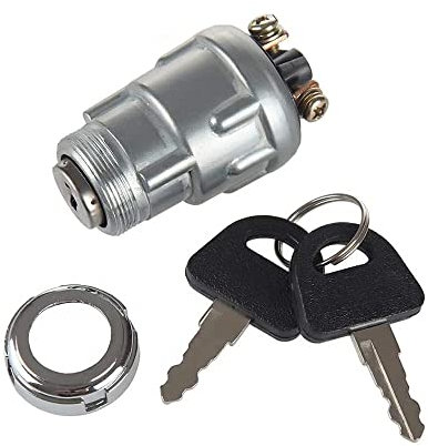 CENPEK Interruttore di avviamento di accensione con 3 posizioni 3 Terminale di connessione 2 chiavi per auto Moto Trattore agricolo modificato Car Pit Quad Go Kart UTV Ciclomotore Buggy