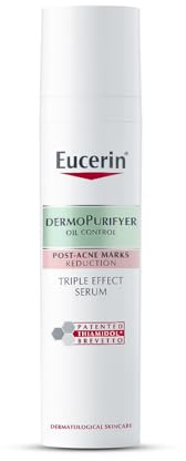 Eucerin DermoPurifyer Oil Control Siero Tripla Azione 40 ml, Siero viso antimacchia, imperfezioni e lucidità, Formula con Acido Ialuronico idratante adatta per pelle acneica