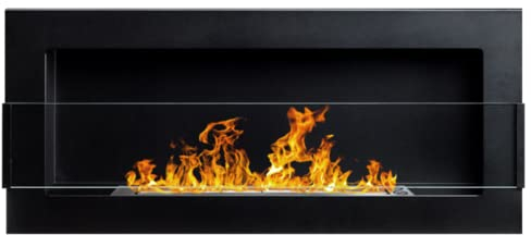 Bioethanol-Kamin Einbau- und Wandkamin Biokamin 90 cm mit Cert-Glas TÜV