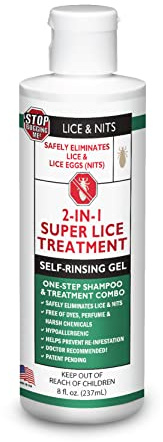 Stop Bugging Me Maximum Strength Lice Treatment Shampoo for Lice & Eggs – Fast-Acting, All-Natural, Poison Free | Indoor Use | Gel Shampoo | 8 oz