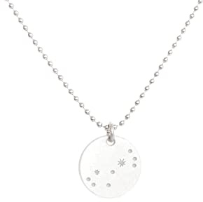 renna deluxe Sternzeichen Kette Silber mit kleinem Anhänger, Sternzeichen Konstellation an zarter Kette silber Sternenhimmel