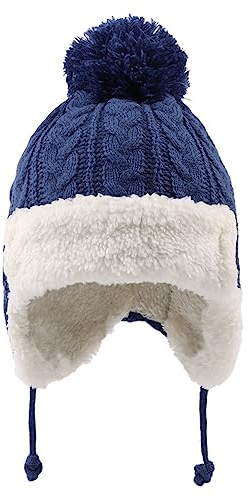 XIAOHAWANG Tricoté Hiver Bébé Bonnet Mignon Fille Garçon Chapeau Chaud Oreillette Enfant Bonnets 0-5ans