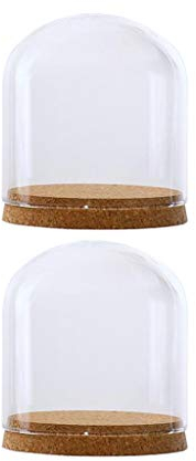 2 Stück 12 x 12 cm Glasglocke Vase Hochzeit Weihnachten Schlafzimmer Wohnzimmer Büro Bar Zuhause verschönern Dekoration
