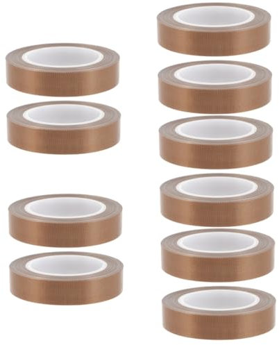Mobestech 10rollen Hochtemperatur-klebeband Ptfe Vakuumversiegelung Tape Isolierend Und Verschleißfest Für Verpackungen Elektronik Und Mehr