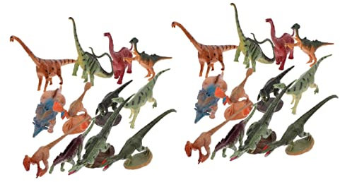 ORFOFE 24 STK Simulation von Dinosaurier-Modellen Dinosaurierfigur für Spiel realistischer Kleiner Dinosaurier Kinder geburtstagsdeko kindergeburtstags Dekoration Dinosauriermodell PVC