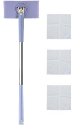 SVCEQZE Trapeador seco – Pequeño trapeador automático de tela, mopa seca y húmeda, juego de fregona de limpieza ligera para la pared de la casa, baño, inodoro, esquinas, puerta y ventana