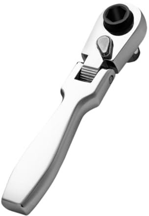 Mini Ratsche mit 72 Zähnen, lässt sich auf engstem Raum schnell drehen, langlebiger Kohlenstoffstahl, enthält verschiedene Bit-Spezifikationen, Ratsche ist für Wartung und Heimwerker geeignet (Silber)