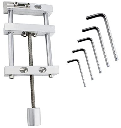 Tornillo de banco para taladradora. Tornillo de banco Mini taladro de 3,5 pulgadas, tornillo de banco de metal, abrazadera plana for mesa, abrazadera C for tallar nogal, grabado en metal, carpintería