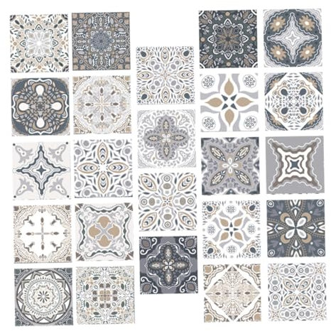 DOITOOL Piezas Azulejos de mosaico baldosa autoadhesiva pared de la cocina vinilo azulejos baldosas vinilicas decoración hogar losas azulejos decorativos pegatinas azulejo pegatinas