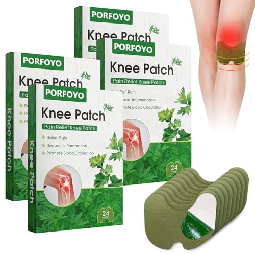 Patch Anti Douleur Genoux: 96 Pièces Patch Chauffant Dos, Patch Anti Douleur Absinthe, Knee Pain Relief Patch, Patch Chauffant pour Genoux Dos Cou Nuque Epaules Douleurs Musculaires Articulations