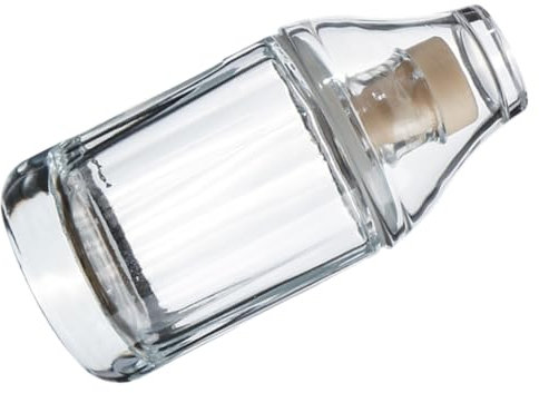 Holibanna Glasflasche Mit Becher Leere Spirituosenflasche Transparente Mini-schnapsflasche Aus Stabilem Glasmaterial Versiegelt Für Frische