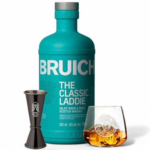 Bruichladdich The Classic Laddie Whisky Glass & Jigger Gift Set 70cl | Gifts for Him, Her, Birthdays, Christmas, Corporate, Mothers Day, Fathers Day