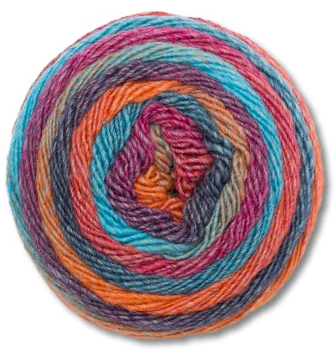 Frida's Wollhaus Pro Lana 150 g Diamant Stricken Häkeln Farbverlaufswolle Multicolorgarn Wolle 15 Farben (98 | Türkis-blau-orange)