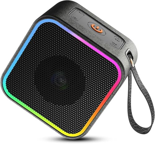 Cassa Bluetooth Portatile, Speaker Bluetooth 5.3 Altoparlante Wireless con Luce LED Colorata Cassa Portatile, Suono Stereo con Mic Incorporato, 10 Ore di Riproduzione per Casa, Esterno, Viaggi 2025
