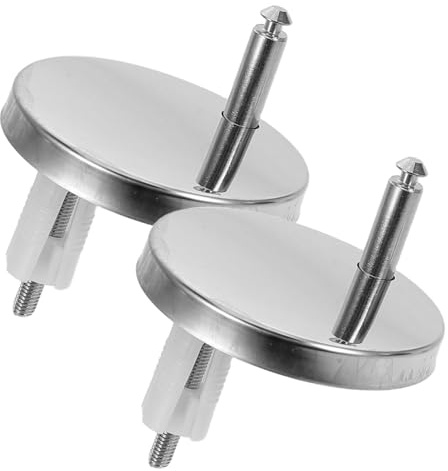 Mobestech Pernos Para Tapa De Inodoro 6,5 Cm De Plástico y Metal, Tornillos Expansibles Con Tapones De Goma, Kit De Fijación Resistente Para Reparación y Montaje Baño, 2 Pares