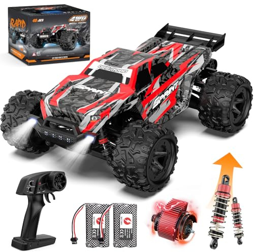 Gaeymy Macchina Telecomandata Professionale 40 KM/H, 1:18 Macchina Radiocomandata Veloce con Luce LED, 2,4 GHz Macchine Telecomandate Drift 4x4 Offroad, Auto RC Car per Esterni Bambini Bambina Adulti