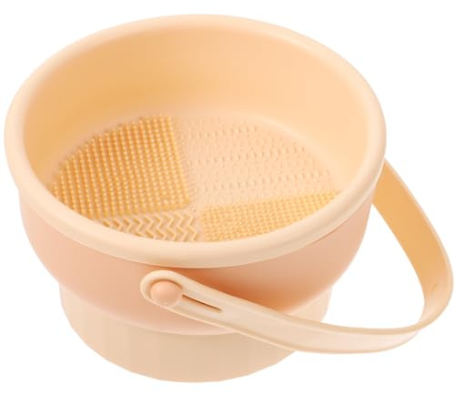 LALADEFIEE Makeup Brush Cleaner Color Remover Bowl for Blusher Brush Lightweight Tpr and Pp Material Compact Cleaning Bowl