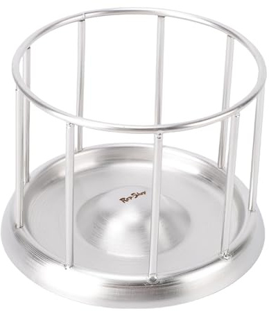 Greensen Edelstahl-Schildkrötenfutterautomat, Reptilien-Wasserschale Futternapf mit Rutschfester Basis, für Schildkröten Eidechsen Schildkröten Chamäleons (S (7,8 x 6,5 x 2,6 cm/3,1 2, 1 Zoll))