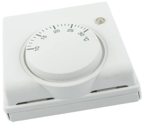 Termostato ambiente meccanico for riscaldamento a pavimento e caldaia, termostato con interruttore on/off con controllo automatico della temperatura, for caldaia combinata o normale