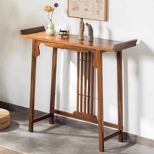 YCYHXJB Consola Recibidor Rústica, Consola Estrecha, Mesa Recibidor Entrada de Nogal para Sala de Estar, Pasillo y Recibidor(103 * 32 * 92cm/40.6 * 12.6 * 36in)