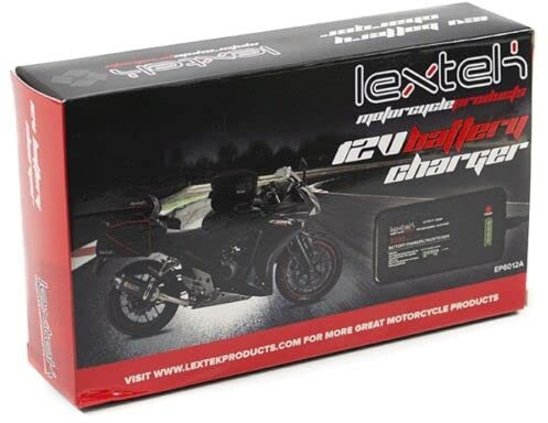 Lextek 12v Battery Optimiser Charger Motorcycle or Scooter
