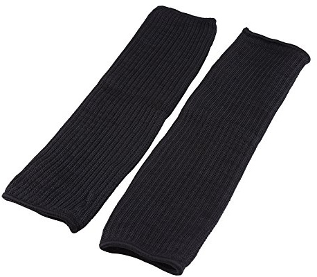 1 Par Mangas Resistentes al Corte y Anti-Abrasión para Protección del Brazo de Seguridad para Hombres y Mujeres Negro