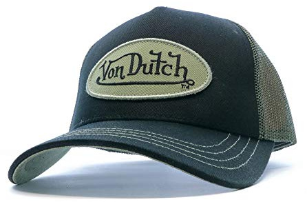 Von Dutch Cap Herren und Damen, Trucker Colors, Schwarz ARM | Unisex, Erwachsene 55,5-60cm, Verschluss Snapback, Schweißband, Steifes Mesh, Gebogener Schirm, Streetwear
