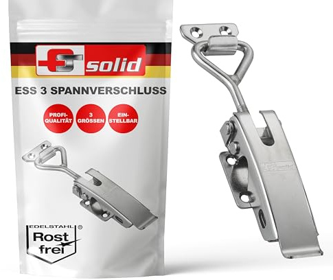 FTsolid rostfritt stål justerbart spänningslås ESS3 boxlås rostfritt justerbart spaklås säkerhetslås lådlås