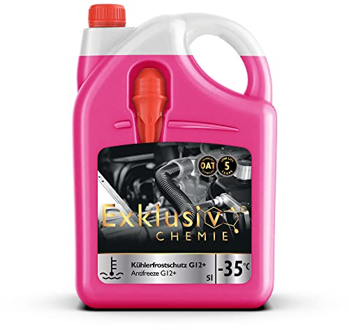 Exklusiv Chemie G12+ Kühlerfrostschutz bis -35° - 5 Liter - 5 Jahre | Kühlflüssigkeit Auto | G12 Kühlmittel Auto | Gebrauchsfertig | Langlebiger Schutz