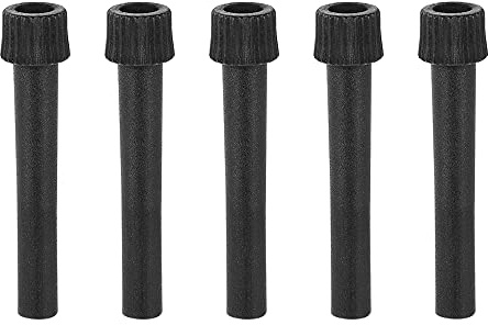 uxcell On/Off Replacement Light Turn Switch Knob Lamp Socket Extension Knobs 50mm Length Black 5Pcs