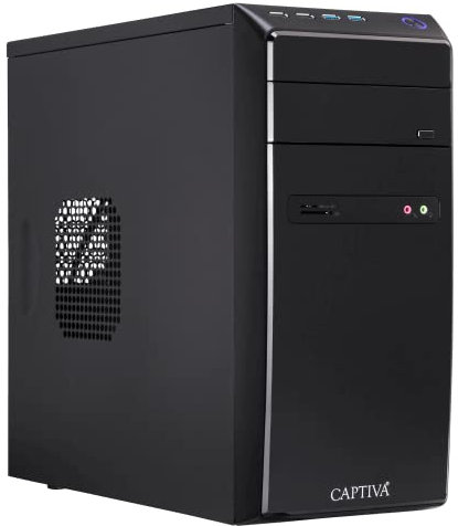 Captiva PC Power Starter I57-561 I Intel i3 10100 I Mainboard H410M I 16GB DDR4 RAM I Intel UHD Graphics I 480GB SSD I ohne Windows I Office Personal Computer Business Tower I WLAN I USB