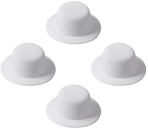 jojofuny 4 Stück Hut Embryo Kleiner Zylinder Geschenkbox Für Hut Haarnadel Puppe Weihnachtsmützen Zylinderkostüm Puppenmütze Selber Machen Tee-Party Puppenhüte Kleiner Mini Netz Weiß