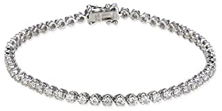 Beydodo Weißgold Armband 18 Karat 750, Tennisarmband mit Diamant 1.68ct Weißgold Armband Damen Bettelarmband 18 CM