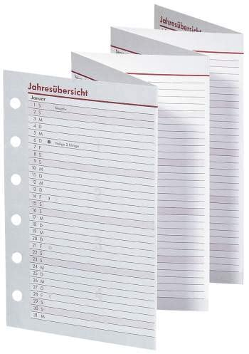 2026 BSB Ersatzkalendarium A7 BSB 02-0285 Jahresplaner 6-fach Lochung Leporello