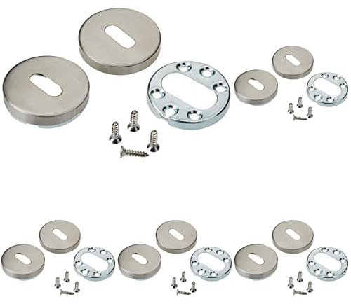 Bricard 667020 Paire de rosaces INOX Tempo Chambre, Porte intérieure, Paquet de 5