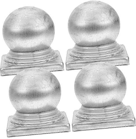 DOITOOL Metal Fence Post Caps 75Mm X 75Mm Decorative Round Post Caps Iron Column Cover Fence Covers for Outdoor Decking and Railings