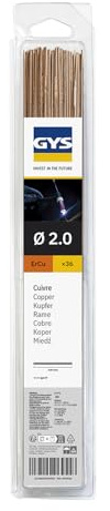 GYS, Métal d'Apport TIG, 36 Baguettes de Soudage Cuivre ERCu Ø 2,0 mm x 0,33 m, Blister