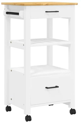 vidaXL Küchenwagen Monza 48x40x88,5 cm Massivholz Kiefer