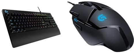 Logitech G213 Prodigy Tastiera Gaming Cablata, LIGHTSYNC RGB, Tasti Retroilluminati & 02 Mouse Gaming Hyperion Fury, 4.000 Dpi, Design Leggero, 8 Pulsanti Programmabili