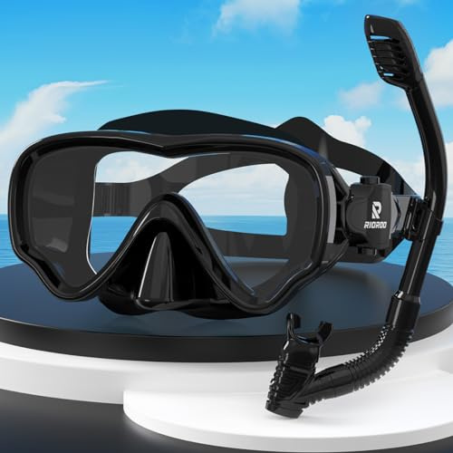 RIOROO Dykglasögon för barn, anti-dimma och läckagesäkra simglasögon, 180° HD Panorama-näsdykmasker, lämplig för 4–14 pojkar och flickor
