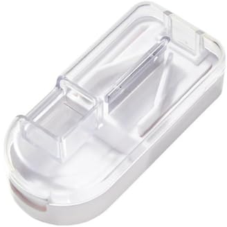 AQUASHIELDING Pillenschneider, Pillenschneider-Splitter für kleine und winzige Pillen, tragbarer Tablettenschneider mit Klinge und Aufbewahrungsfach (2 Stück)