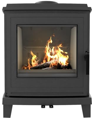 KRATKI Kaminofen aus stahl K11 bereit Satz Ø 150 6kW Akkumulatorenscheiben blass Verkleidung, freistehend, BImSchV 2, Staubauslass, 150 mm, EEK A Kaminofen